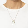 Shiny Day Man Brass Stone Chain Necklace
