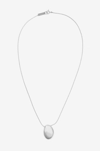 Shiny Day Pendant Necklace in Silver-Finish Brass