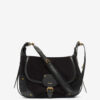 Sierra S Suede Calfskin Leather Messenger Bag