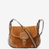 Sierra S Suede Calfskin Leather Messenger Bag