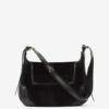 Sierra S Suede Calfskin Leather Messenger Bag