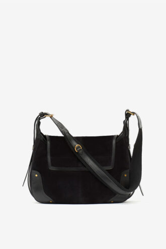 Sierra S Suede Calfskin Leather Messenger Bag
