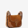 Sierra S Suede Calfskin Leather Messenger Bag