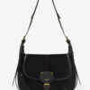 Sierra S Suede Calfskin Leather Messenger Bag