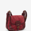 Sierra S Suede Calfskin Leather Messenger Bag