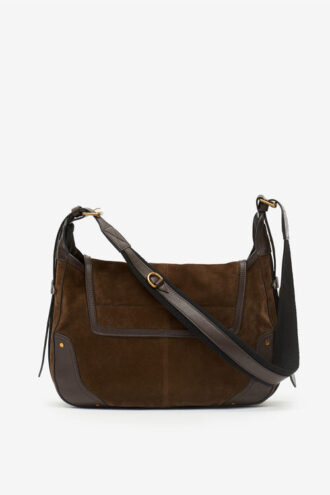 Sierra Suede Leather Messenger Bag