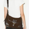Sierra Suede Leather Messenger Bag