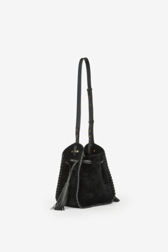 Silao Braided Suede Calfskin Leather Bucket Bag