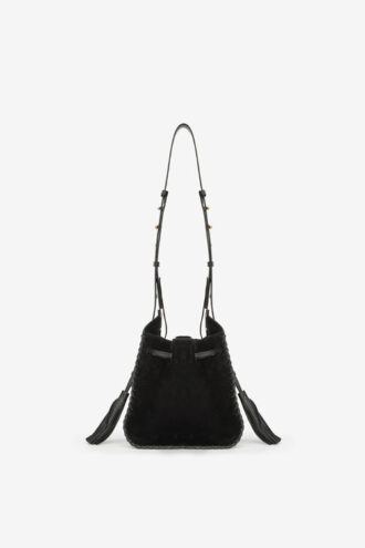 Silao Braided Suede Calfskin Leather Bucket Bag