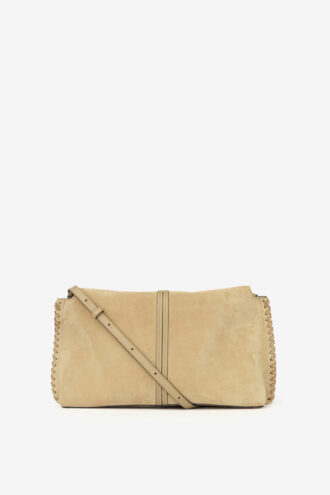 Silao Braided Suede Calfskin Leather Clutch Bag