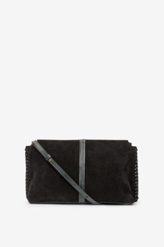 Silao Braided Suede Calfskin Leather Clutch Bag