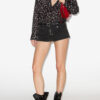 Silk Polka Dot Print Blouse