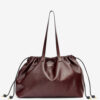 Silven E/W Shiny Leather Tote Bag