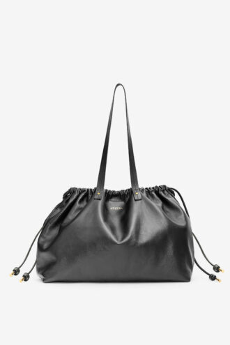 Silven E/W Shiny Leather Tote Bag