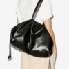 Silven E/W Shiny Leather Tote Bag