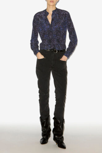 Sima Printed Silk Blouse