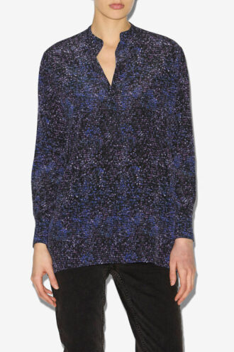 Sima Printed Silk Blouse