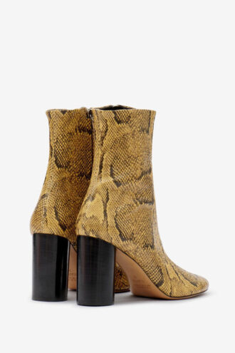 Soft Leather Ankle Boots with High Heels