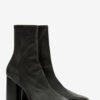 Soft Leather Ankle Boots with High Heels