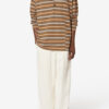 Sorel Long-Sleeve Striped Piqué Cotton Polo Shirt