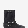 Stania Flat-Heeled Boots in Suede Calfskin Leather