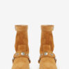 Stania Flat-Heeled Boots in Suede Calfskin Leather