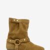 Stania Flat-Heeled Suede Calfskin Leather Boots