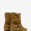 Stania Flat-Heeled Suede Calfskin Leather Boots