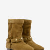 Stania Flat-Heeled Suede Calfskin Leather Boots