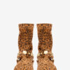 Stania Printed Flat-Heeled Suede Calfskin Leather Boots