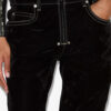 Stelyna Wide-Leg Velvet Style Denim Jeans
