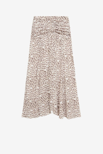 Syana Long Printed Silk Skirt
