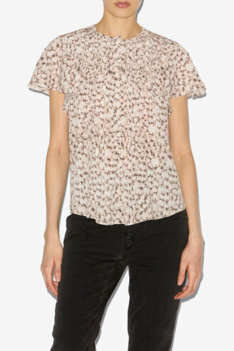 Synda Printed Silk Top