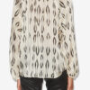 Syra Graphic Pattern Silk Blouse