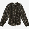 Syra Graphic Pattern Silk Blouse