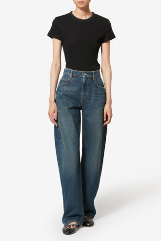 Taomi Ribbed Short-Sleeve Cotton T-Shirt
