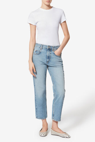 Taomi Ribbed Short-Sleeve Cotton T-Shirt
