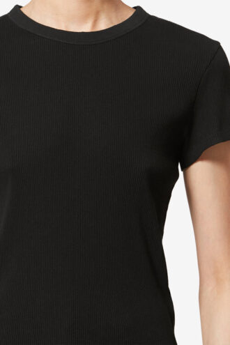 Taomi Ribbed Short-Sleeve Cotton T-Shirt