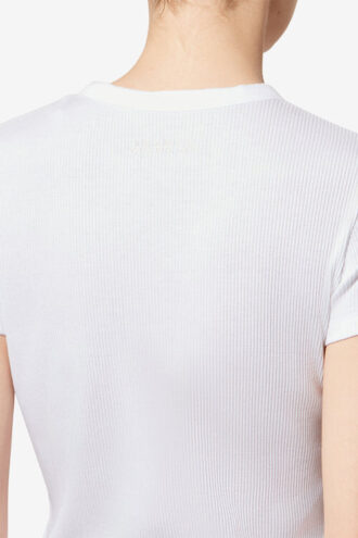 Taomi Ribbed Short-Sleeve Cotton T-Shirt
