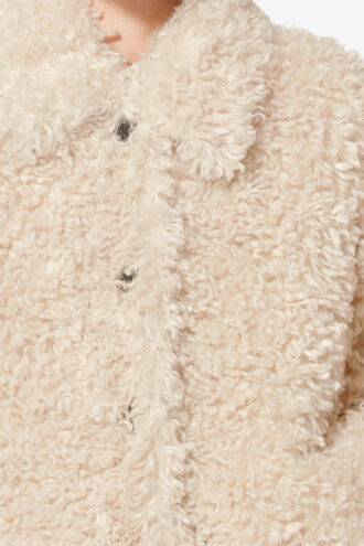 Tarvey Short Curly Faux Fur Coat