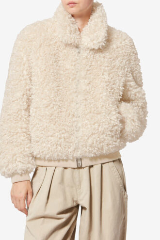 Tayma Short Curly Faux Fur Coat