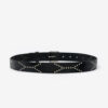Telly Leather Belt Decorated with Studs