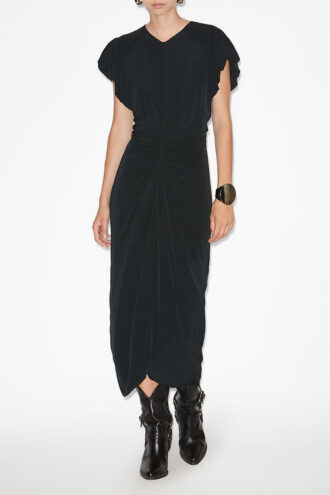 Terena Plain-Colored Midi Dress