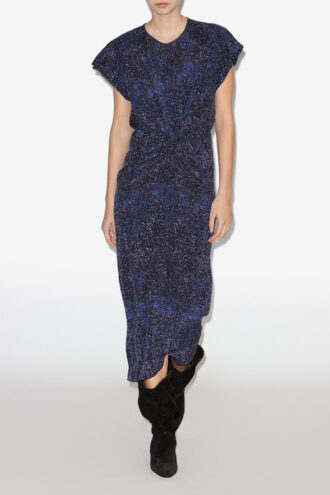 Terena Printed Silk Midi Dress