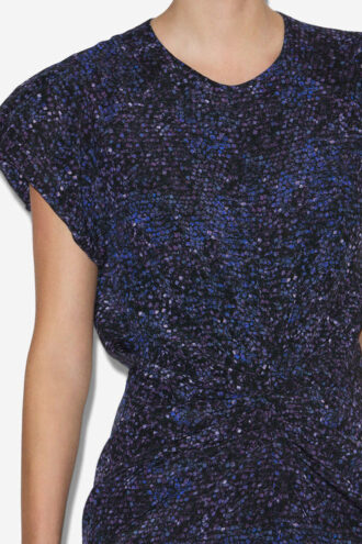 Terena Printed Silk Midi Dress