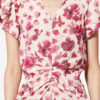 Terenae Printed Stretch Silk Midi Dress