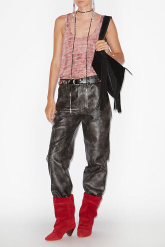 Thea Printed Linen Tank Top