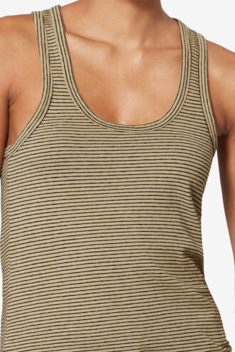 Thea Striped Cotton and Linen T-Shirt