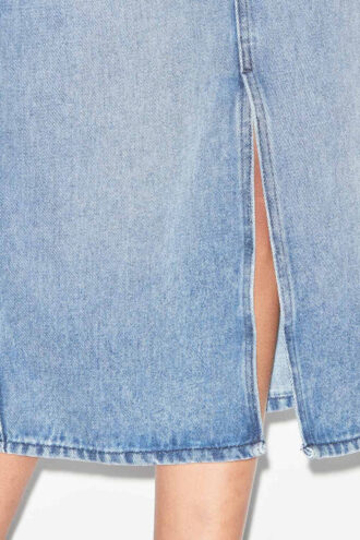 Tilauria Midi Skirt in Fine Denim