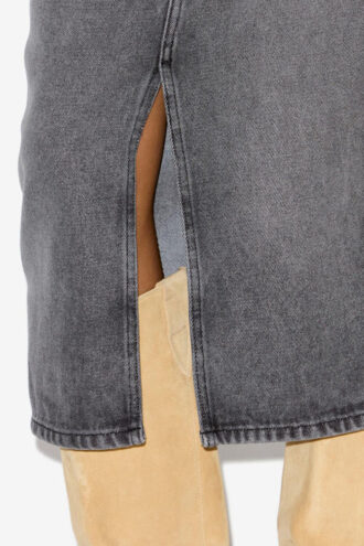 Tilauria Midi Skirt in Fine Denim